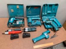 Mixed Battery Powered Tools / Makita Drills / Makita Reciprocating Saw / B&D Screwdrivers