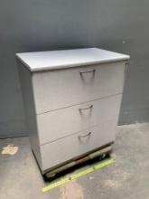 OmniPacific 3 Drawer File Cabinet with Key