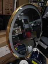 Gold Edge mirrors 32" with light inside mirror