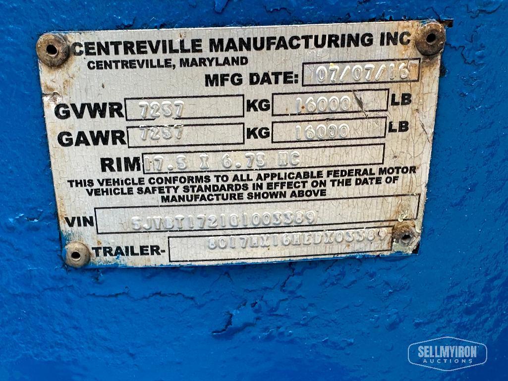 2016 Centreville T/A Equipment Trailer [YARD 1]