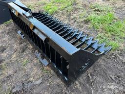 Unused Kit Containers 76in Rock / Skeleton Bucket Skid Steer Attachment [YARD 2]