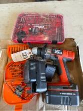 Black & Decker Drill Battery & Charger & bits