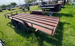 16 foot Flatbed Trailer with Ramps
