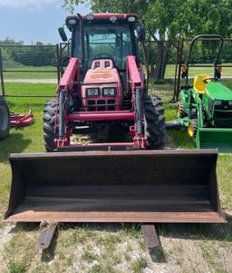 8560 Mahindra Tractor 4x4 with Front Loader - Comes with Bucket and Pallet Forks - 1211 hours