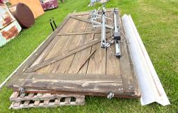 Set of 6x12 Barn Doors and Railing System with Electric Openers