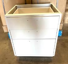 3 Drawer Metal Base Cabinet - 29 3/8 x 21 5/8 in x 24 in - New