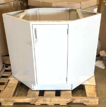 Corner Metal Sink Cabinet 35.25 in x 21 5/8 in x 32 in - Qty. 2x Money - New in Box