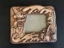 Handcrafted Earthenware Sorcerers Apprentice Mickey Picture Frame Unused in Original Packaging Treas