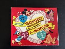 24 Walt Disney Action Valentines 1957 Vintage with Envelopes and Box 59 cents Whitman Most Unpunched