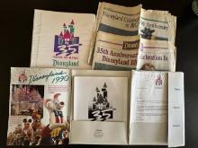 Disneyland 35 Year Celebration Official Press Kit and 2 Los Angeles TImes Newspapers 1990 with Binde