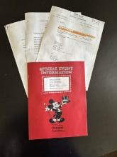 Tokyo Disneyland Special Event Info Folder for Employees First Anniversary 1984 Entertainment Editio