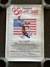 Olympic Spirit Poster for Employee Appreciation 1984 Disneyland Staff Exclusive Award