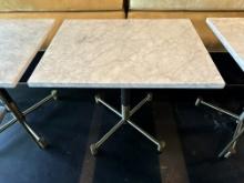 2021 West Elm 2605515 Branch 24"x32" White Marble Top Gold 4 Leg Base Dining Table ($525.00 New)