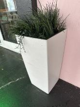 White Outdoor Planters