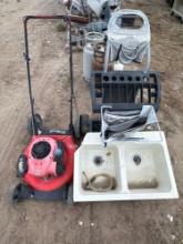 Lawnmower, Double sink, Vertex cart