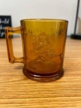 Humpty Dumpty Amber Glass Mug