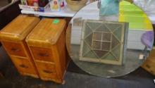 VANITY MIRROR & DRAWERS (Center piece cut out) - PICK UP ONLY