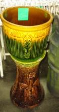 JARDINIERE & PEDESTAL (MARRIAGE) "AS IS" - PICK UP ONLY