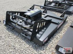 JCT 72" Skid Steer Brush Cutter Mower With Hoses & Couplers 6' Wide Deck Built With 7 Gauge Steel.