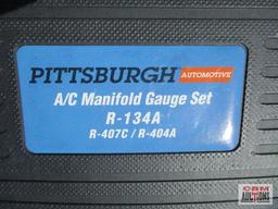Pittsburgh Automotive A/C Manifold Gauge Set R-134A R-407C / R-404A w/ Molded Storage Case... *FRM