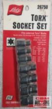 Lisle 26750 Torx Socket Set... 1/4" Drive E6, E7, E8 3/8" Drive E10, E12, E14, E16