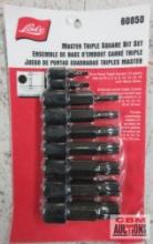 Lisle 60850 Master Triple Square Bit Set... 9 Piece Triple Square (12 point) bits to Fit 4, 5 ,6 ,8,