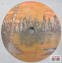 17.25" Disc, Hand Painted Sunset Scenery - Tammy Trimble...