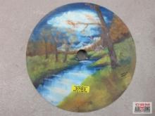 17.25" Disc, Hand Painted Mountain Scenery - Tammy Trimble...