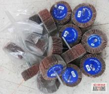 Garryson...Flap Wheel Disc Assortment 2-1/2" x 1" x 60 Grit & 2-1/2" x 1" 120 Grit, 1/4" Shank...