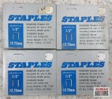 Diamond Brand 0712-103 1/2" Staples for Plastic, Canvas Covering, Roofing Paper, Porch Screening,