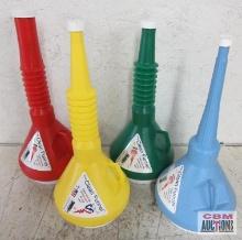 Clean Funnel 438 Red w/ 1-3/8" Spout Clean Funnel 428 Green w/ 1-1/8" Spout Clean Funnel 420 Yellow