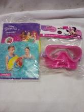 Disney pool toys Princess ball and Minnie swim mask