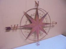 Lareg Metal Compass Star