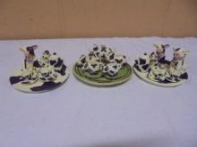 3pc Group of Cown Miniature Tea Sets