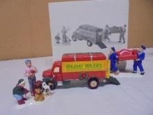 Department 56 "Holiday Movers" 3pc Hand Painted Ceramic Accessory Set