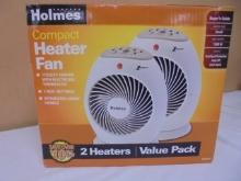 2 Pack of Holmes Electronic Thermostat Electric Heaters