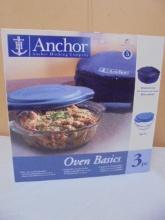 Anchor Oven Basics 2qt 3pc Baking Dish