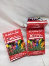 2 Boxes of Holiday Style 14.5’ Strand of Color Indoor/Outdoor Mini Lights