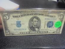 1934 Five Dollar Silver Certificate