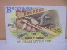 Bulk Thorn Mills Hog Feed Metal Advertisement Sign