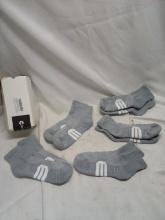 5 Pairs of Light Grey COOPLUS Ankle Socks