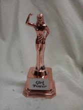8”T Rose Gold Finish “Girl Power” Statue/ Trophy