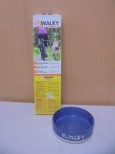 Walky Dog Plus Dog Bicycle Hands Free Leash & Crock Dog Bowl