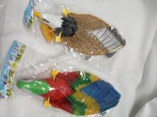 Battery operated bird toys, 2 AA batteries each required, not included