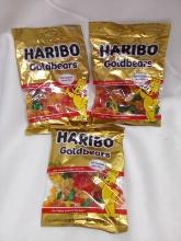 3 Share Size Bags of Haribo Goldbears Gummi Candies
