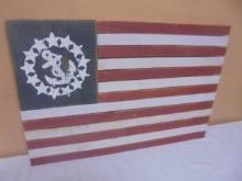 Wooden American Flag Wall Art