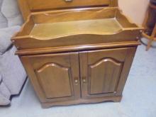 Solid Maple 2 Door Dry Sink w/ Copper in Top