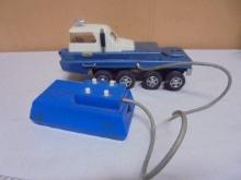 Vintage Sears The Turnpike Tine Pressed Steel Remote Control Truck