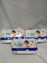 Unscented baby wipes x3 80 count