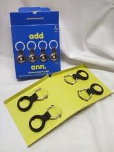 4 Pack of ADD ONN Apple AirTag Protective Holder w/ Carabiner Style Ring